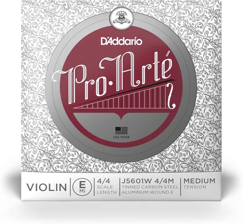 Miniatura 27 de D'Addario J56 4/4M Pro-Arte Cuerdas de violín de nailon, Medium