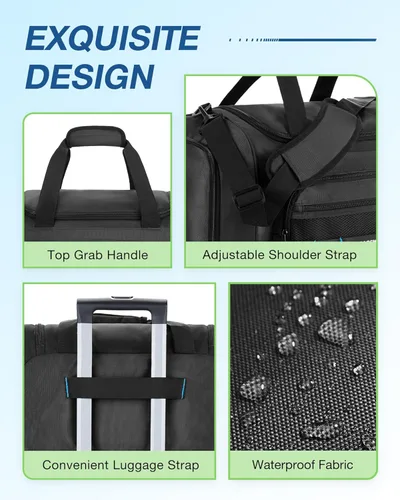 Miniatura 7 de BAGSMART Bolsa de gimnasio para hombres y mujeres, bolsa de viaje deportiva con compartimento para zapatos y bolsillo húmedo, bolsa de transporte