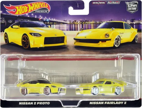 Hot Wheels Premium Car Culture - Paquete de 2 Nissan Z Proto y Nissan Fairlady Z