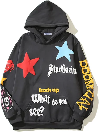 Aelfric Eden Graphic Hoodies for Men Vintage Printed Hoodie Sweatshirt Oversized Long Sleeve Streetwear Hooded Clothes