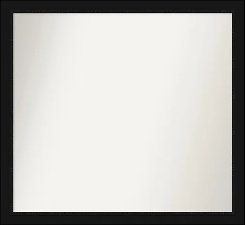 Miniatura 289 de Amanti Art Espejo de baño negro para sobre fregadero, 22 x 22 pulgadas, espejo de tocador cuadrado estrecho negro Avon, marco de madera casual