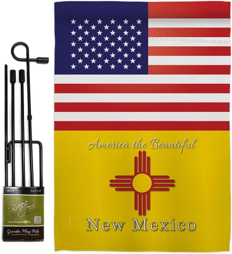 Miniatura 6 de Juego de banderas de jardín de Nuevo México de Estados Unidos de América, Estados Unidos, territorios de Estados Unidos, República de país, área