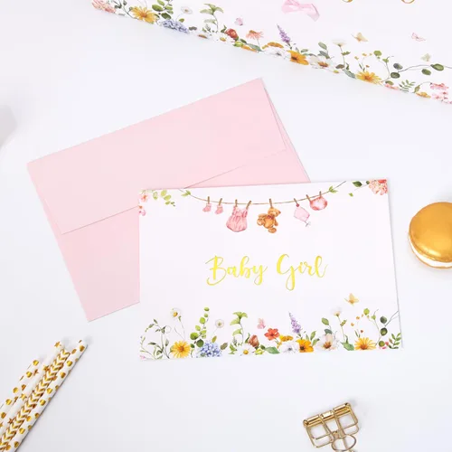 Miniatura 5 de Crisky Bolsa de regalo grande de 13 pulgadas para baby shower con papel de seda, tarjeta de regalo y lazo para decoraciones de baby shower, regalos