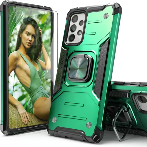 Miniatura 12 de Funda para Galaxy A52 5G con protector de pantalla, a prueba de caídas, ajuste delgado, con soporte para automóvil, funda protectora ligera