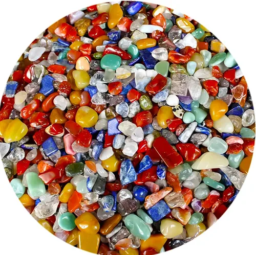 Miniatura 22 de 500 cuentas de piedra natural con virutas naturales, citrino de 0.317 a 0.315 pulgadas, piedras preciosas irregulares de cristal curativo, cuentas