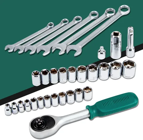 Miniatura 5 de CARTMAN Juego de herramientas de 238 piezas con llave de vaso y herramientas de reparación de automóviles, kit mixto de herramientas manuales