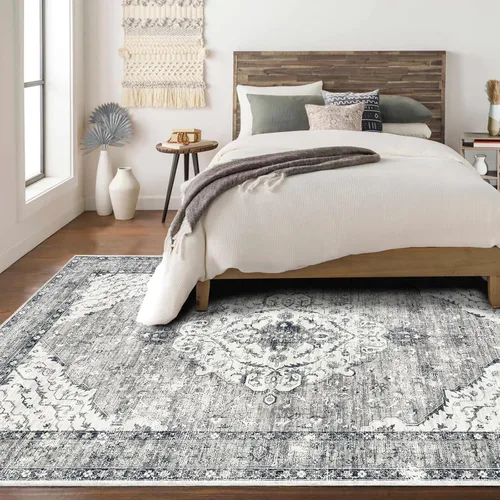 Miniatura 59 de Alfombras de área de 5 x 8 pies para dormitorio, alfombra lavable de 5 x 8, alfombra vintage grande, antideslizante, alfombra bohemia para sala