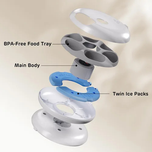 Miniatura 8 de iPettie Donut Frost - Dispensador automático de 6 comidas WiFi para gatos con control por aplicación, comedero automático para gatos de comida seca