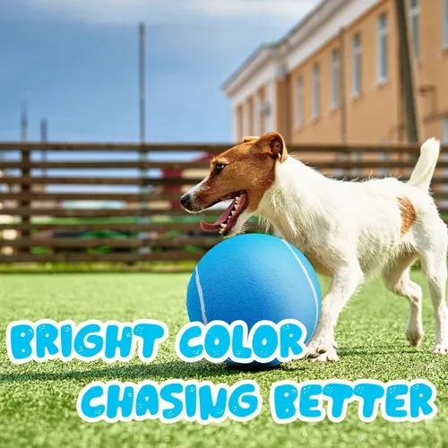 Miniatura 5 de Banfeng Pelota de tenis grande para perros, pelota de tenis gigante para perros, juguete grande para deportes al aire libre, regalo para perros Azul