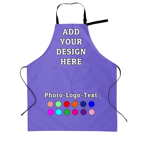 Miniatura 10 de Delantal personalizado para adultos, delantales personalizados con bolsillos, añade tu logotipo y foto, delantal impermeable ajustable personalizado