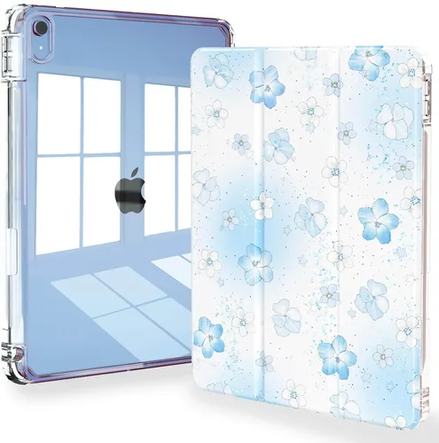 Miniatura 11 de Feams Funda para iPad (A16) 11ª generación de 11 pulgadas 2025, iPad de 10.9 pulgadas 2022, cubierta trasera transparente delgada de tres pliegues