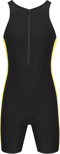 Miniatura 16 de XUNZOO Mens One Piece Sleeveless Front Zipper Color Block Swimwear Bodysuit Wetsuit Sports Wear