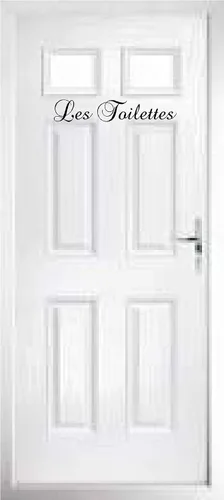 Miniatura 12 de Calcomanías para puerta: Pantry, La Cuisine, Les Toilettes, Powder Room. Calcomanías personalizadas para puertas infantiles y paredes