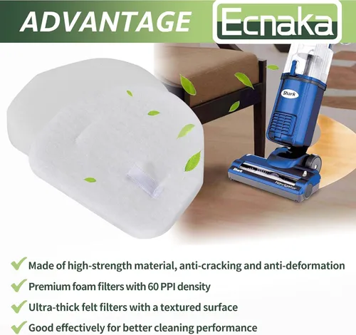 Miniatura 2 de Paquete de 3 filtros de espuma y fieltro de repuesto para Shark Navigator NV100, NV100C, NV100 26, NV105, NV105 26, NV106, UV300, NV450, NV480