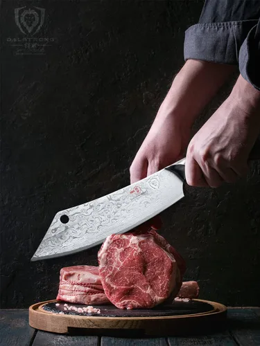Miniatura 9 de DALSTRONG Cuchillo de chef híbrido y cuchillo de chef de 8 pulgadas, serie Shogun ELITE, The 'Crixus', cuchillo de cocina japonés AUS-10V Super