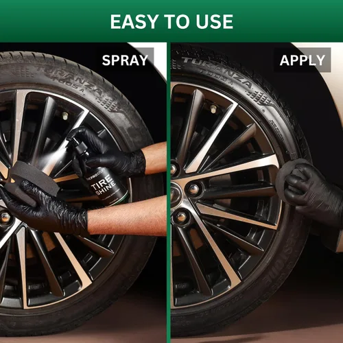 Miniatura 3 de The Pro Stuff® Tire Shine - Abrillantador de neumáticos satinado para acabado negro profundo Sin salpicaduras, secado rápido, sin disolventes