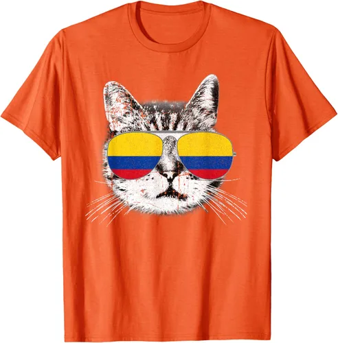 Miniatura 74 de Camisa de bandera de Colombia, orgullo colombiano, gato, hombres, mujeres, niños, camiseta de regalo