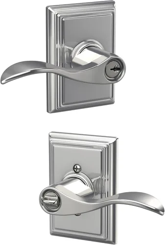 Miniatura 87 de SCHLAGE - Manija de puerta Accent con cerradura de paso libre para pasillo y armario en bronce antiguo - F10 ACC 716 Bronce Envejecido