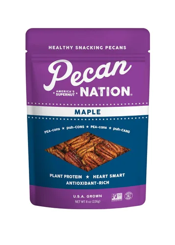 Miniatura 9 de Pecan Nation Mitades de nuez pecana de Georgia tostadas con canela, 16 oz., Natural, Sin conservantes, Ricas en antioxidantes, Sin OMG, Aperitivo