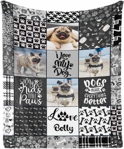 Miniatura 13 de in Loving Memory of Dog - Manta de memoria personalizada de collage de fotos de mascotas, manta suave y manta de 30 x 40 pulgadas, regalo