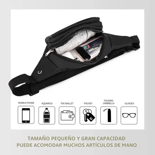 Miniatura 3 de FREETOO - Cangurera con correa ajustable para hombres y mujeres; para entrenamiento, viajes, correr, senderismo, ciclismo, uso casual, uso al aire
