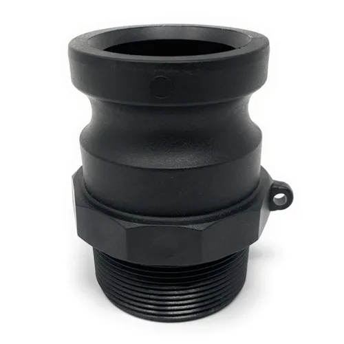 Gloxco Polipropileno tipo F leva y ranura de montaje, adaptador Camlock macho de 2" x 2" macho NPT (CAM-20-F-PP)