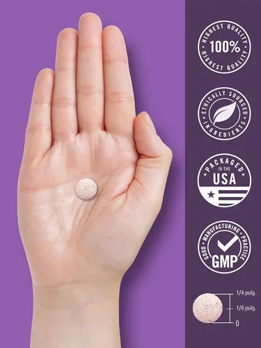 Miniatura 8 de Carlyle Complejo de melatonina de 40 mg 150 tabletas de disolución rápida Soporte extra fuerte con ashwagandha y manzanilla Vegetariano, sin