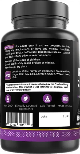 Miniatura 6 de Oxify Hierro 25 mg 180 comprimidos Sin gluten, sin OMG Suplemento fabricado en Estados Unidos