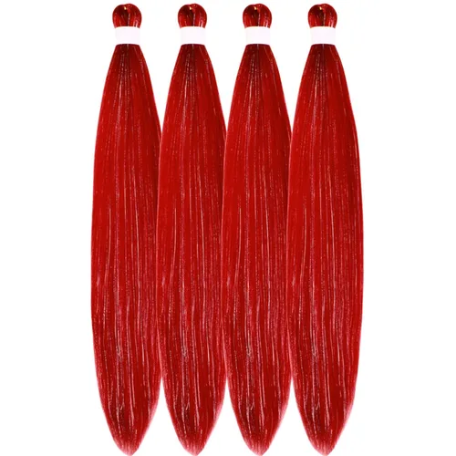Miniatura 158 de Cabello estirado de fibra Kanekalon para trenzar con cabello humano, color oro rosado, 30 pulgadas