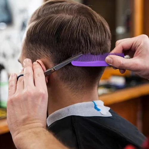 Miniatura 5 de Soft 'N Style Cuidado del cabello, 4 paquetes de peines irrompibles - peine para hombres/peine de dientes finos/peines para cabello Púrpura