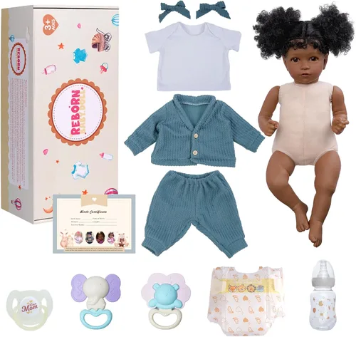 Miniatura 8 de JIZHI Muñecas de bebé recién nacidas realistas de 20 pulgadas con sensación suave y realista, muñecas de bebé de la vida real con caja de regalo