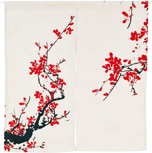 Miniatura 11 de Cortina japonesa Noren para puerta, impresión de caballo de tinta china, tapiz para entrada, decoración del hogar, 33.5 x 35.5 pulgadas