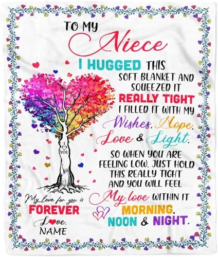 Miniatura 37 de Manta personalizada con texto en inglés «To My Niece», de Aunt Auntie Uncle Always Remember How Much I Love You Moon Butterfly Birthday Christmas