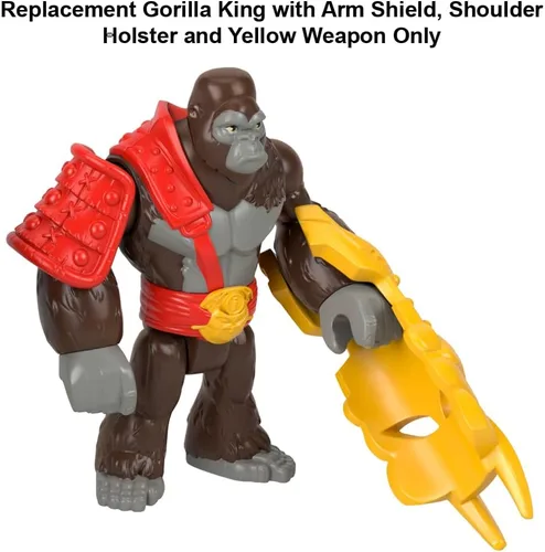 Miniatura 4 de Fisher-Price Pieza de repuesto Imaginext Gorilla Fortress Playset – HML57 – GYX00 ~ Repuesto Posable Gorilla King con protector de brazo, funda