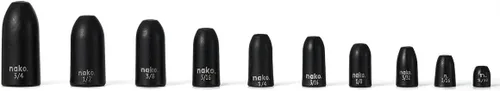 Miniatura 3 de Nako - Pesas de bala de tungsteno para pesca, de 1/32 oz a 3/4 oz, color calabaza negra y verde sin astillas, pesas de pesca para aparejo de Texas