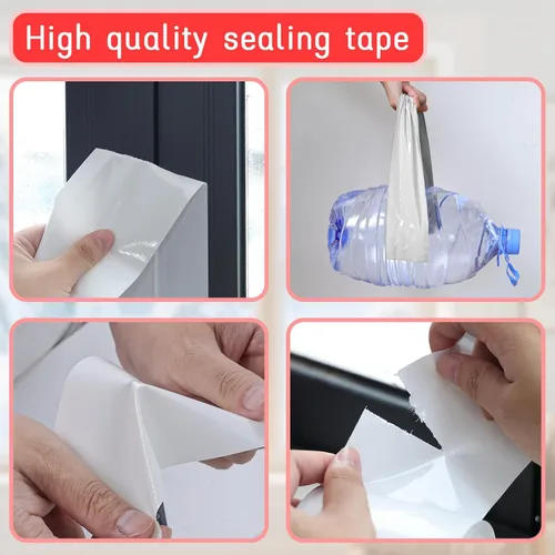 Miniatura 4 de Birllaid - Cinta blanca para sellado de ventanas, cinta de aislamiento para aire acondicionado, 3 pulgadas x 65 pies impermeable, bloqueador