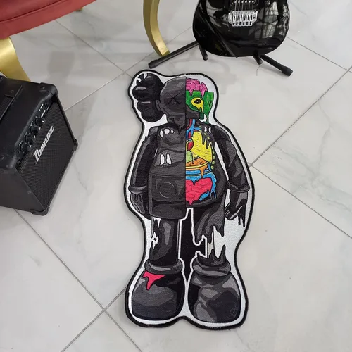 Miniatura 5 de Hypebeast - Alfombra decorativa de diseño único y popular, antideslizante, con forma de arte urbano, a la moda, para sala de tenis, superficie