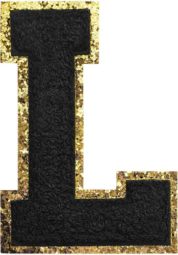 Miniatura 142 de GYGYL - 3 parches de letras deportivas de felpilla con purpurina, parches para planchar de tamaño grande para decoración de disfraces