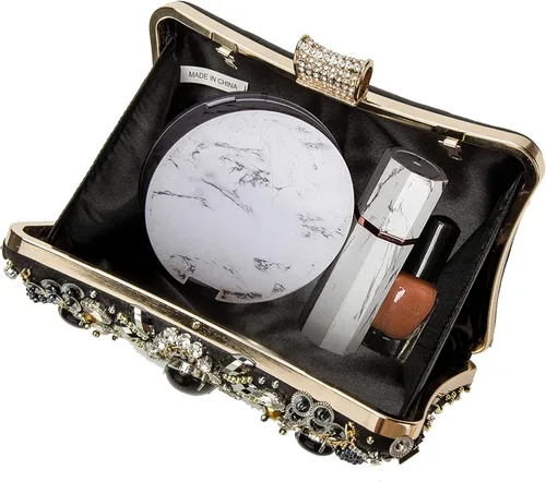 Miniatura 6 de BESTYROCLY Clutch Purses for Women and Rhinestone Beaded Bag Evening Handbag for Bride
