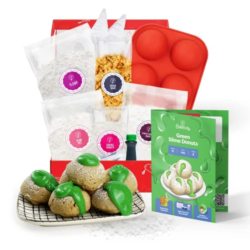 Miniatura 14 de Baketivity Juego de pastel de cumpleaños y decoración para niñas y niños. La caja incluye todos los ingredientes premedidos, velas de cumpleaños