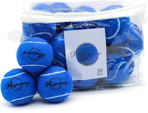 Magicorange Pelotas de tenis, paquete de 60 pelotas de tenis de entrenamiento avanzado, pelotas de práctica, pelotas de juego para perros y