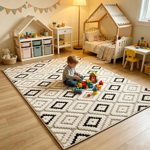 Miniatura 71 de UKELER Tapete antideslizante para puerta, alfombras de acento modernas para entrada, estilo romántico campestre americano, alfombras de algodón