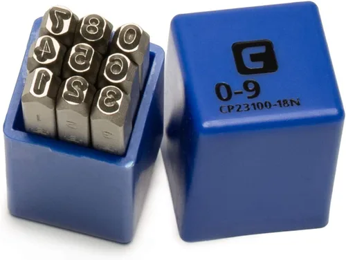 Miniatura 10 de Capri Tools Juego profesional de sellos de letras y números de 1/4 pulgadas, 36 piezas