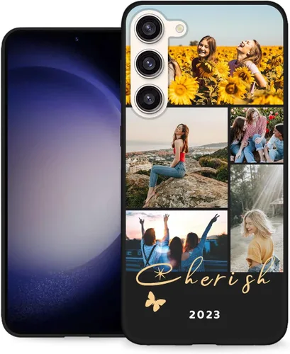 Miniatura 24 de Funda personalizada para Samsung Galaxy S23 Ultra con nombre de foto y texto - Funda suave y fina para teléfono móvil S 23 Ultra (negra) de 6.8
