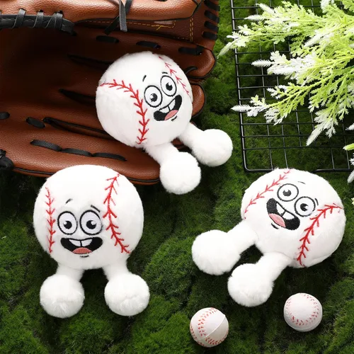 Miniatura 5 de Arrowbash 3 piezas de juguetes de béisbol rellenos de felpa, mini béisbol de peluche esponjoso para niños, pelota de béisbol de felpa para fiestas