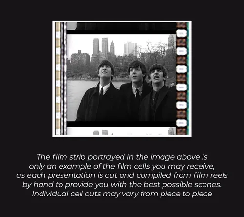 Miniatura 4 de FILMCELLS - The Beatles - Presentación de arte mural de edición limitada de 11" x 13" - Incluye tres clips de película de 1.378 in y certificado