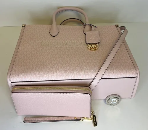 Miniatura 5 de Michael Kors Mirella MD EW - Bolsa de mano con logotipo grande continental y gancho para bolso
