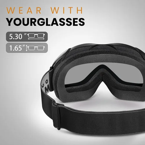 Miniatura 83 de OutdoorMaster OTG Gafas de esquí – Gafas sobre lentes para esquí y snowboard para hombres, mujeres y jóvenes – 100% de protección UV A1-vlt 46%
