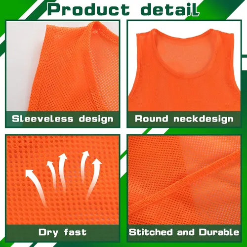 Miniatura 2 de 48 piezas de camisetas deportivas juveniles de fútbol para practicar baloncesto, 4 colores, 4 equipos para entrenamiento de equipo de fútbol