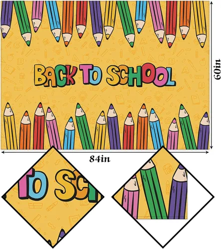 Miniatura 3 de Hafangry Mantel de regreso a clases, para niños, estudiantes, primer día de escuela, decoración de fiesta de bienvenida, rectangular, cocina